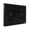 Tronic Universal Switch Socket Twin with USB + Type C