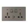 Tronic Universal Switch Socket Twin with USB + Type C