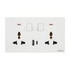 Tronic Universal Switch Socket Twin with USB + Type C