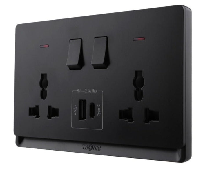 Tronic Universal Twin Socket With Usb 6 Tronic Universal Twin Socket With Usb