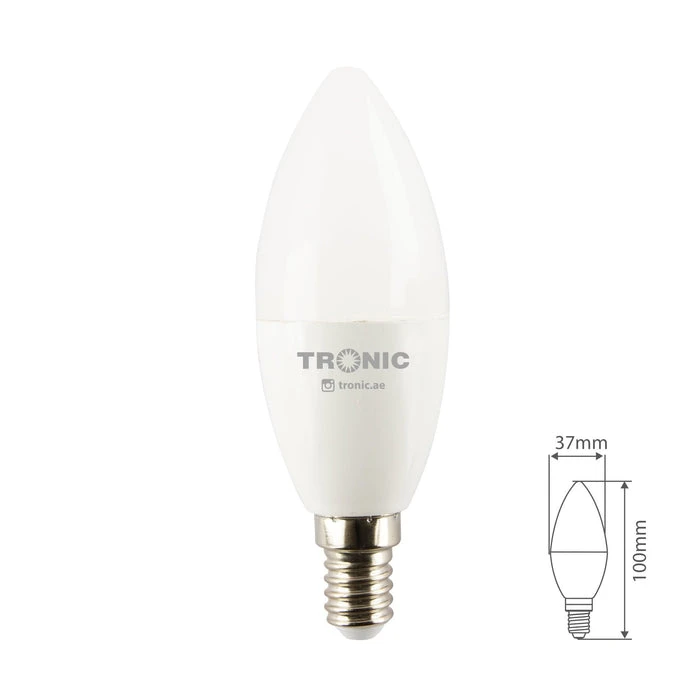 Tronic 4 Watts Candle Bulb Led Warm White E14 (Small Screw) Bulb 4 Tronic 4 Watts Candle Bulb Led Warm White E14 (Small Screw) Bulb