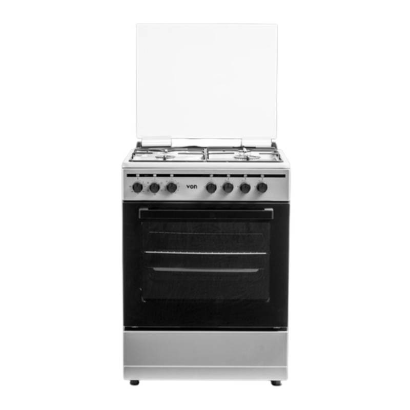 Von Cooker (3 Gas + 1 Electric), Enamel Inox Grey Vcf653141Nsy 1 Von Cooker (3 Gas + 1 Electric), Enamel Inox Grey Vcf653141Nsy