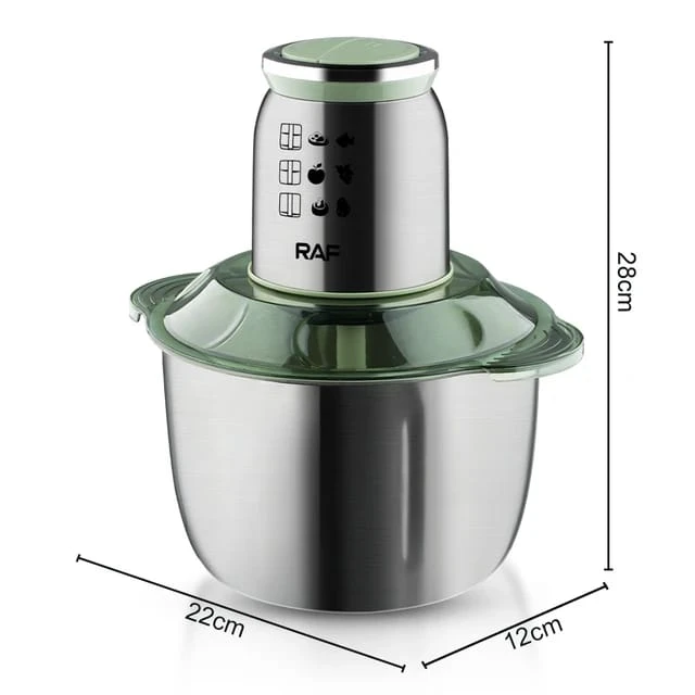 Raf Multifunction Electric Food Processor Chopper For Meat &Amp; Vegetables 5L R.7711 7 Raf Multifunction Electric Food Processor Chopper For Meat &Amp; Vegetables 5L R.7711