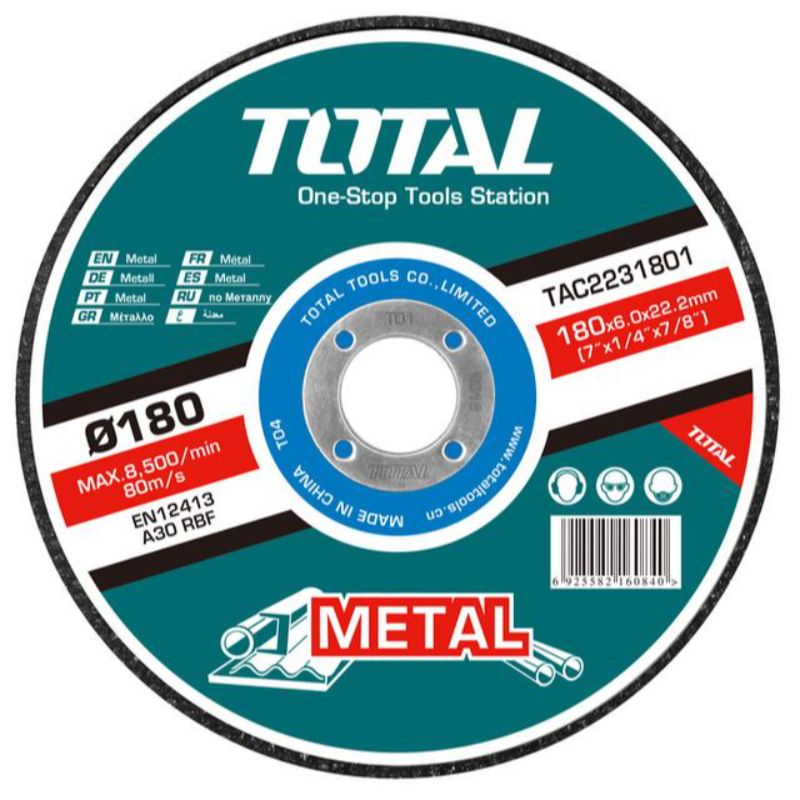 Total Abrasive Grinding Disc 7” For Metal Tac2231801 1 Total Abrasive Grinding Disc 7” For Metal Tac2231801