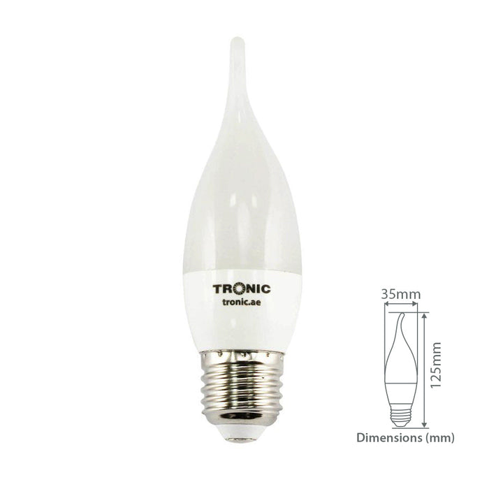 Tronic 5 Watts Candle Tail Led E27 (Screw) Bulb 4 Tronic 5 Watts Candle Tail Led E27 (Screw) Bulb