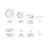 La Opala Dinner Set White Classique 47 Pieces LC047