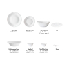 La Opala Dinner Set Ivory White 38 Pieces L1038