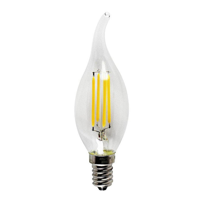 Tronic 4 Watts Candle Tail Filament Led Warm White E14 (Small Screw) Bulb 1 Tronic 4 Watts Candle Tail Filament Led Warm White E14 (Small Screw) Bulb