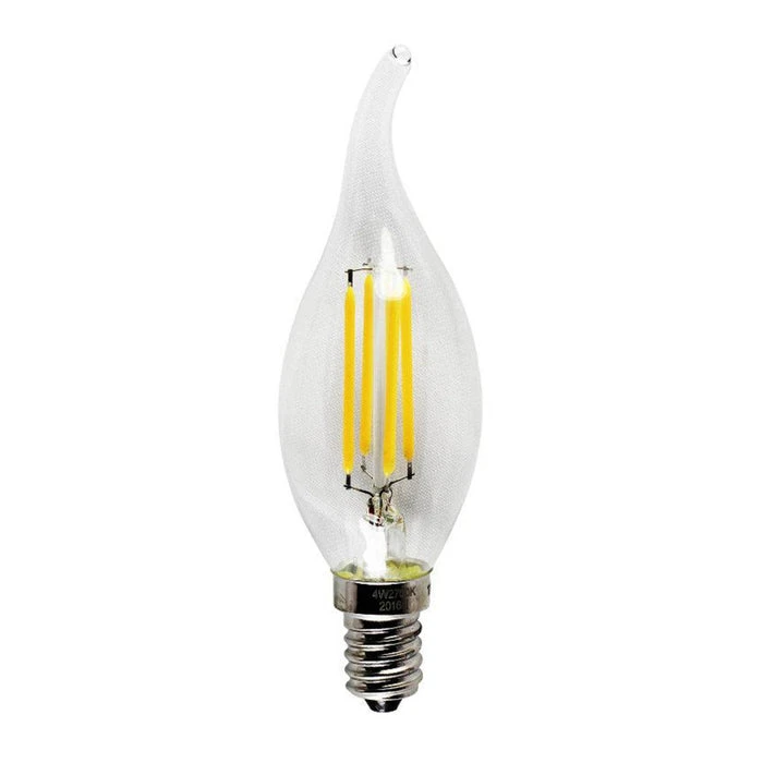 Tronic 4 Watts Candle Tail Filament Led Warm White E14 (Small Screw) Bulb 1 Tronic 4 Watts Candle Tail Filament Led Warm White E14 (Small Screw) Bulb