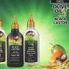 Ors Black Castor Hair Oil Enriched Strengthening, keeps the Scalp Moistured, Promotes Thicker and Longer Hair, Strengthens Weak Hair 100ml ORSBCHO100