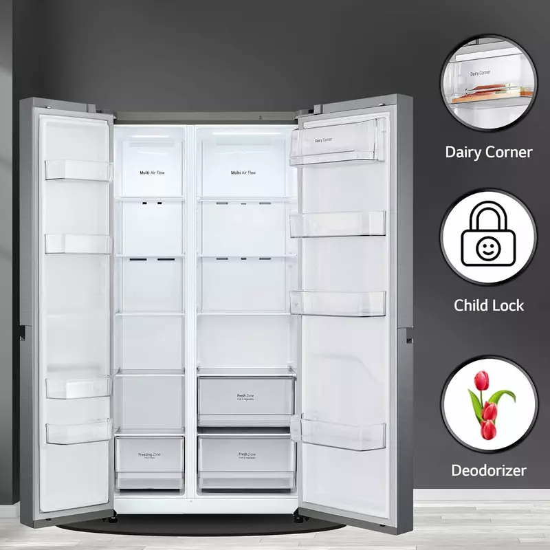 Lg Refrigerator 664 Ltr, Side By Side, Premium Black Gc - B257Kqjw 11 Lg Refrigerator 664 Ltr, Side By Side, Premium Black Gc - B257Kqjw