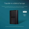 Transcend 1TB Portable External SSD - One-Touch Backup, One-Time Password Protection, Includes Type-A and Type-C Cables, TS1TESD270C.