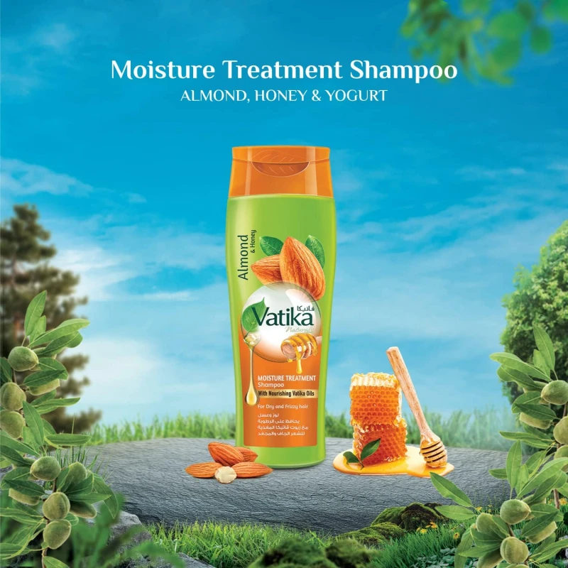 Vatika Shampoo Moisture Treatment Natural &Amp; Herbal, Enriched With Almond &Amp; Honey, For Dry &Amp; Frizzy Hair 200Ml 2 Vatika Shampoo Moisture Treatment Natural &Amp; Herbal, Enriched With Almond &Amp; Honey, For Dry &Amp; Frizzy Hair 200Ml