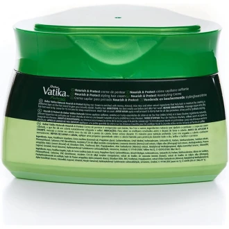 Vatika Hair Cream Nourishing & Protect, Henna, Almond, Aloe Vera & Nourishing Vatika Oils, Style & Texture 140ml (Pack of 3)