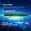 Transcend Desktop Memory Module - 32GB RAM DDR5 4800, U-DIMM, 2Rx8 Configuration, 1.1V, JM4800ALE-32G.