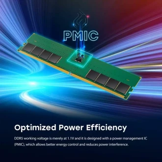 Transcend Desktop Memory Module - 8GB RAM DDR5 5600, U-DIMM, 1Rx16 Configuration, 1Gx16, CL46, 1.1V, JM5600ALG-8G.