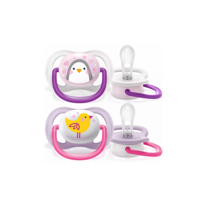 Philips Avent Soother Ultra Air Animals For Girl 0-6M 2'S 080/06 1 Philips Avent Soother Ultra Air Animals For Girl 0-6M 2'S 080/06
