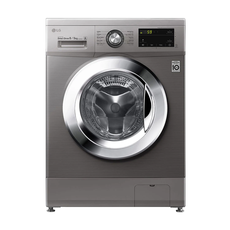 Lg Washing Machine 8Kg &Amp; 5Kg Dryer With Inverter Direct Drive Technology Front Load Silver F4J3Tmg5P.aptqeef 1 Lg Washing Machine 8Kg &Amp; 5Kg Dryer With Inverter Direct Drive Technology Front Load Silver F4J3Tmg5P.aptqeef