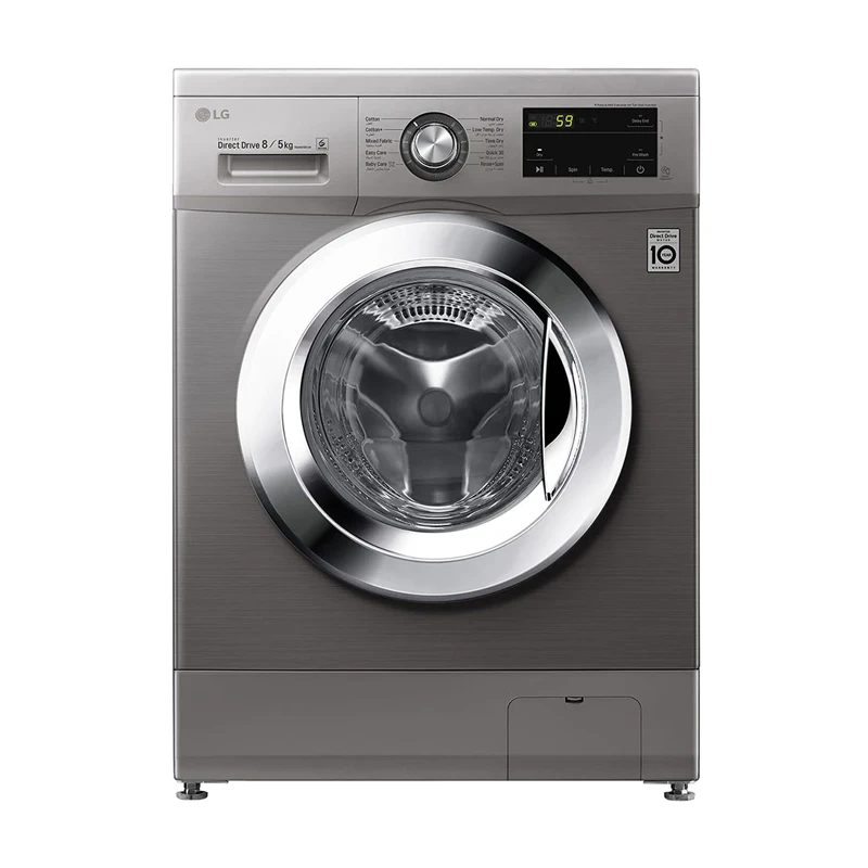 Lg Washing Machine 8Kg &Amp; 5Kg Dryer With Inverter Direct Drive Technology Front Load Silver F4J3Tmg5P.aptqeef 1 Lg Washing Machine 8Kg &Amp; 5Kg Dryer With Inverter Direct Drive Technology Front Load Silver F4J3Tmg5P.aptqeef