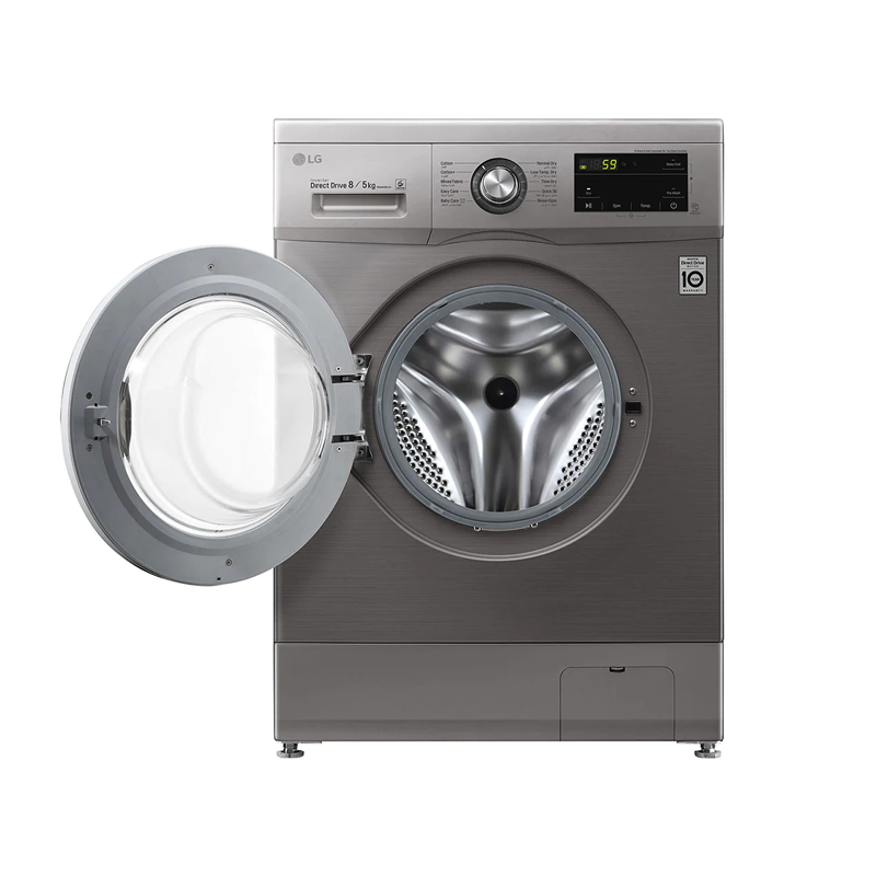 Lg Washing Machine 8Kg &Amp; 5Kg Dryer With Inverter Direct Drive Technology Front Load Silver F4J3Tmg5P.aptqeef 2 Lg Washing Machine 8Kg &Amp; 5Kg Dryer With Inverter Direct Drive Technology Front Load Silver F4J3Tmg5P.aptqeef