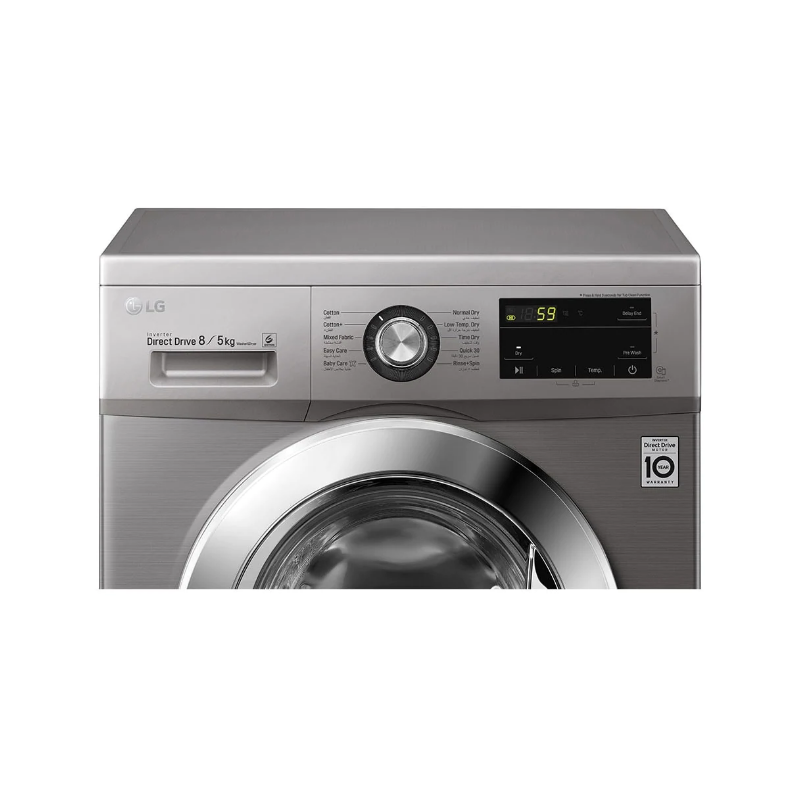 Lg Washing Machine 8Kg &Amp; 5Kg Dryer With Inverter Direct Drive Technology Front Load Silver F4J3Tmg5P.aptqeef 6 Lg Washing Machine 8Kg &Amp; 5Kg Dryer With Inverter Direct Drive Technology Front Load Silver F4J3Tmg5P.aptqeef