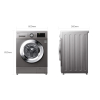 LG Washing Machine 8kg & 5kg Dryer with Inverter Direct Drive Technology Front Load Silver F4J3TMG5P.APTQEEF