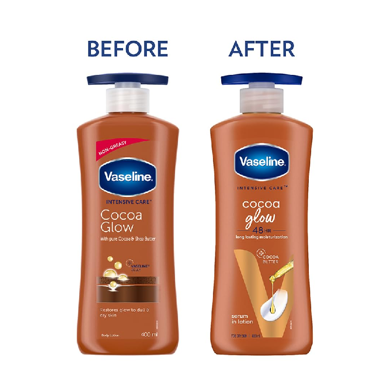 Vaseline Intensive Care Body Lotion Cocoa Glow 400Ml (Pack Of 3Pcs) 2 Vaseline Intensive Care Body Lotion Cocoa Glow 400Ml (Pack Of 3Pcs)