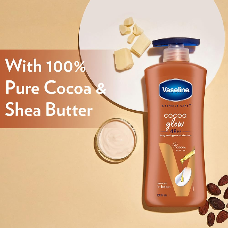 Vaseline Intensive Care Body Lotion Cocoa Glow 400Ml (Pack Of 3Pcs) 3 Vaseline Intensive Care Body Lotion Cocoa Glow 400Ml (Pack Of 3Pcs)