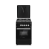 Westpoint Cooker 50x55cm, 4 Gas Burners, Gas Oven with Grill, Interior Light, Full Ignition System, Black Finish WCER5540GGIN