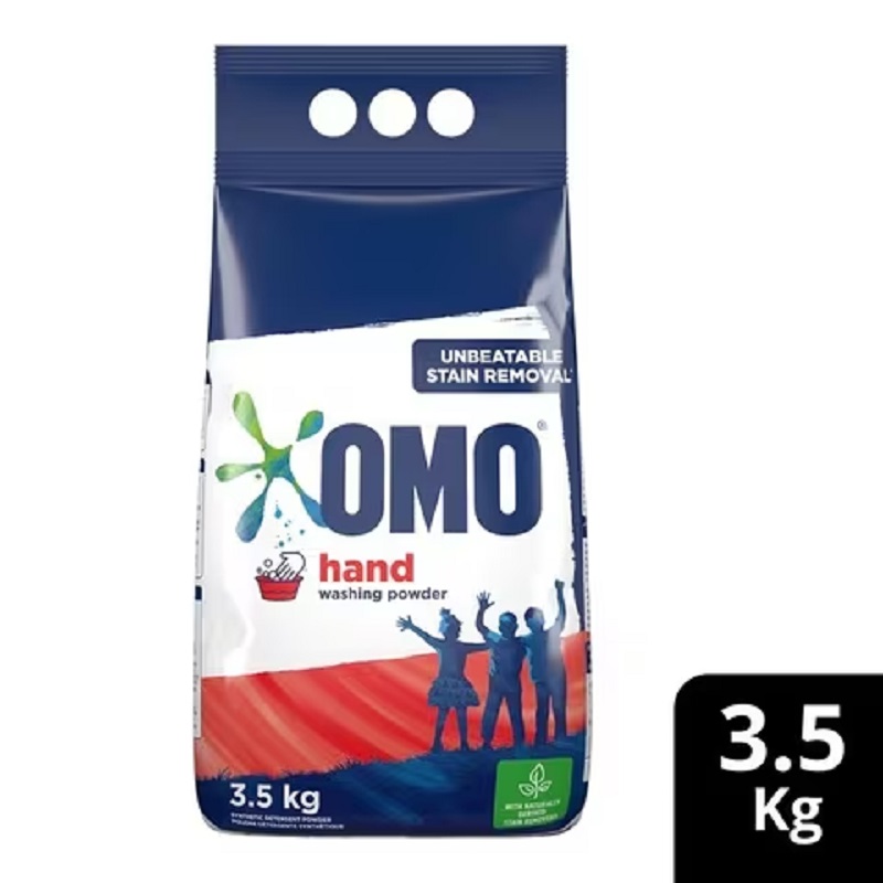 Omo Hand Washing Detergent Powder 3.5Kg Unbeatable Stain Removal 32048014 (Pack Of 3) 2 Omo Hand Washing Detergent Powder 3.5Kg Unbeatable Stain Removal 32048014 (Pack Of 3)