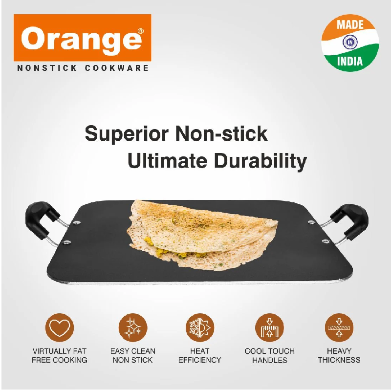 Orange Multipurpose Tawa 12X14Cm Non-Stick 4.0Mm Onsc067 3 Orange Multipurpose Tawa 12X14Cm Non-Stick 4.0Mm Onsc067