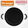 Orange Cook & Serve Non-Stick Casserole 18cm 1.7L with Glass Lid ONSC033