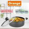 Orange Cook & Serve Non-Stick Casserole 26cm 4.5L with Glass Lid ONSC037