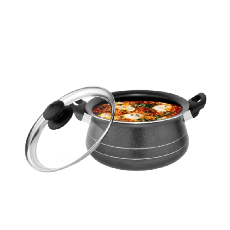 Orange No13 Non-Stick Handi 2.5L 190Mm With Glass Lid, Sturdy Handles Onsc041 1 Orange No13 Non-Stick Handi 2.5L 190Mm With Glass Lid, Sturdy Handles Onsc041
