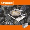 Orange Non-Stick Fry Pan Stone Finish 26cm with Glass Lid Rockstar Series ONSC536