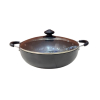 Orange Hard Anodized Deep Kadai No17 6.5L with Glass Lid OHAC109