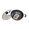 Orange Hard Anodized Deep Kadai No10 1.5L with Glass Lid OHAC102