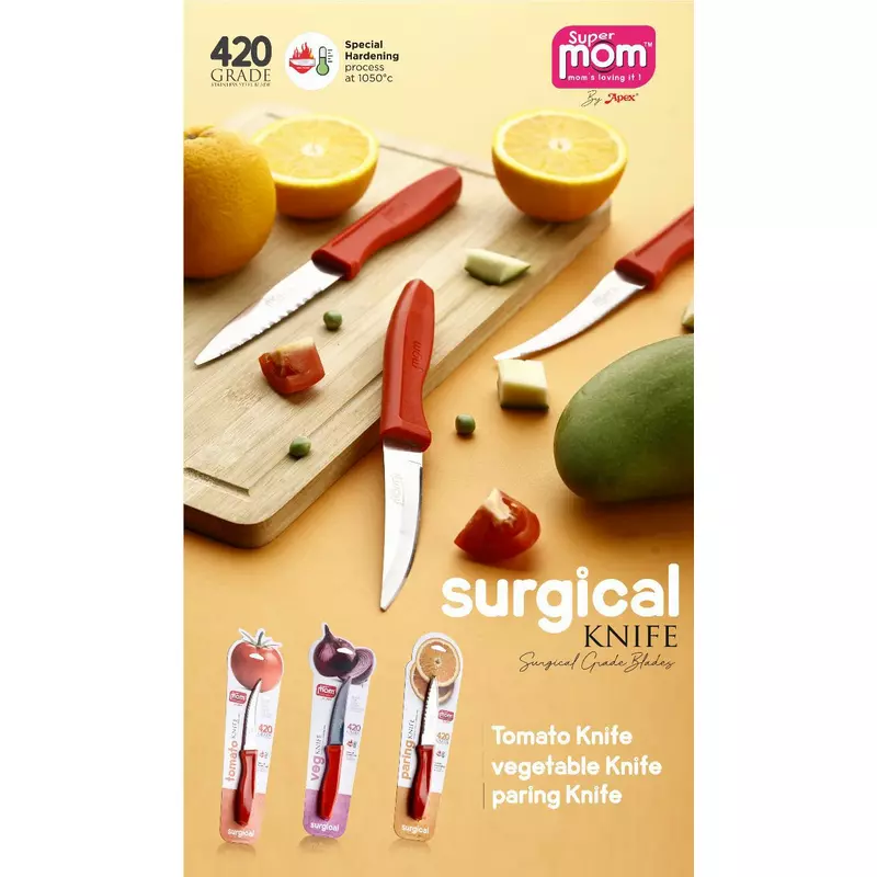 Supermom Surgical Tomato Knife Plastic Handle With Stainless Steel Blade 573140 2 Supermom Surgical Tomato Knife Plastic Handle With Stainless Steel Blade 573140