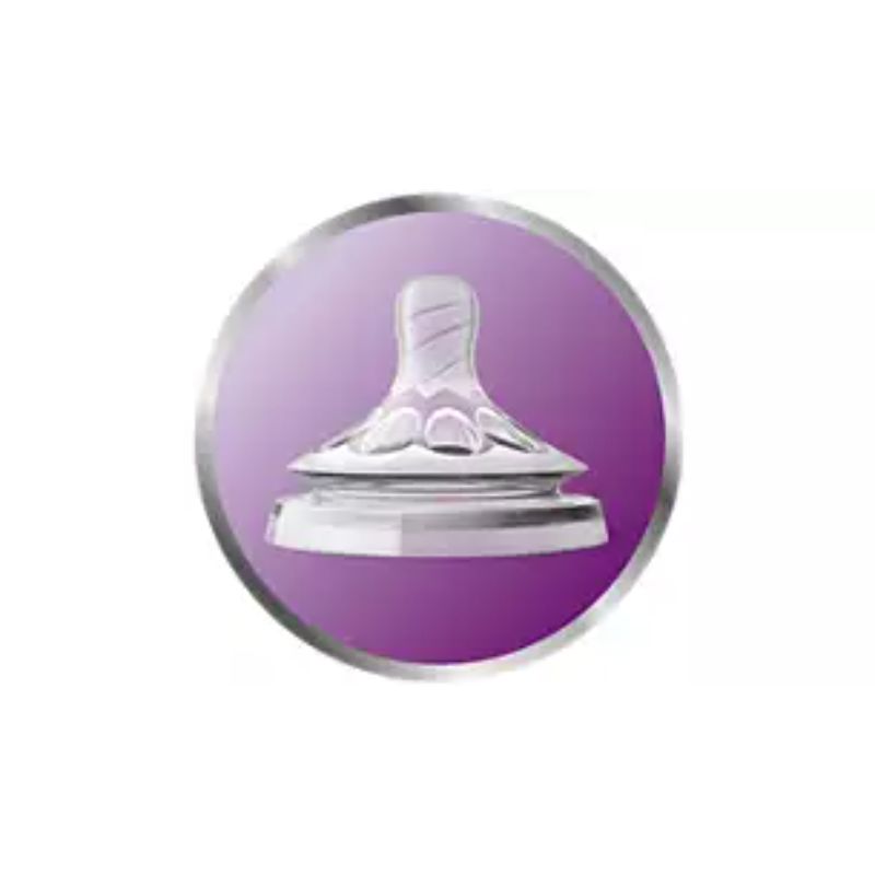 Philips Avent Teat Natural Slow Flow 2 Holes 1M+ 2'S 042/27 7 Philips Avent Teat Natural Slow Flow 2 Holes 1M+ 2'S 042/27