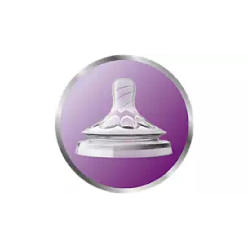 Philips Avent Teat Natural Slow Flow 2 Holes 1M+ 2'S 042/27 7 Philips Avent Teat Natural Slow Flow 2 Holes 1M+ 2'S 042/27