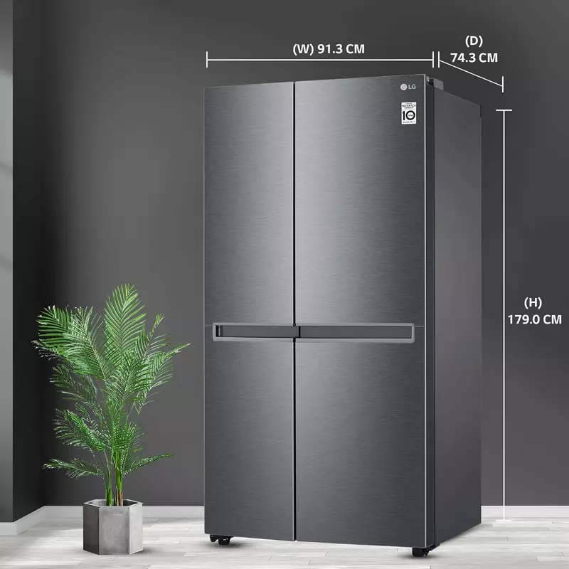 Lg Refrigerator 664 Ltr, Side By Side, Premium Black Gc - B257Kqjw 12 Lg Refrigerator 664 Ltr, Side By Side, Premium Black Gc - B257Kqjw