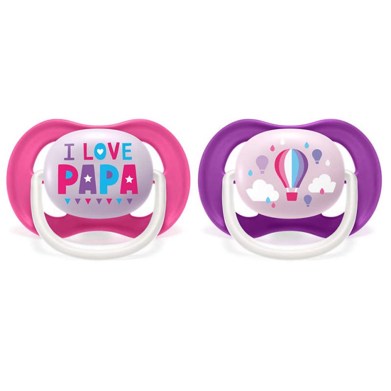 Philips Avent Soother Ultra Air Happy For Girl 6-18M 2'S 080/04 2 Philips Avent Soother Ultra Air Happy For Girl 6-18M 2'S 080/04