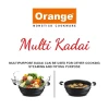 Orange All in One Multi Kadai with Idli, Dhokla & Patra Steamer Plates OHAC128