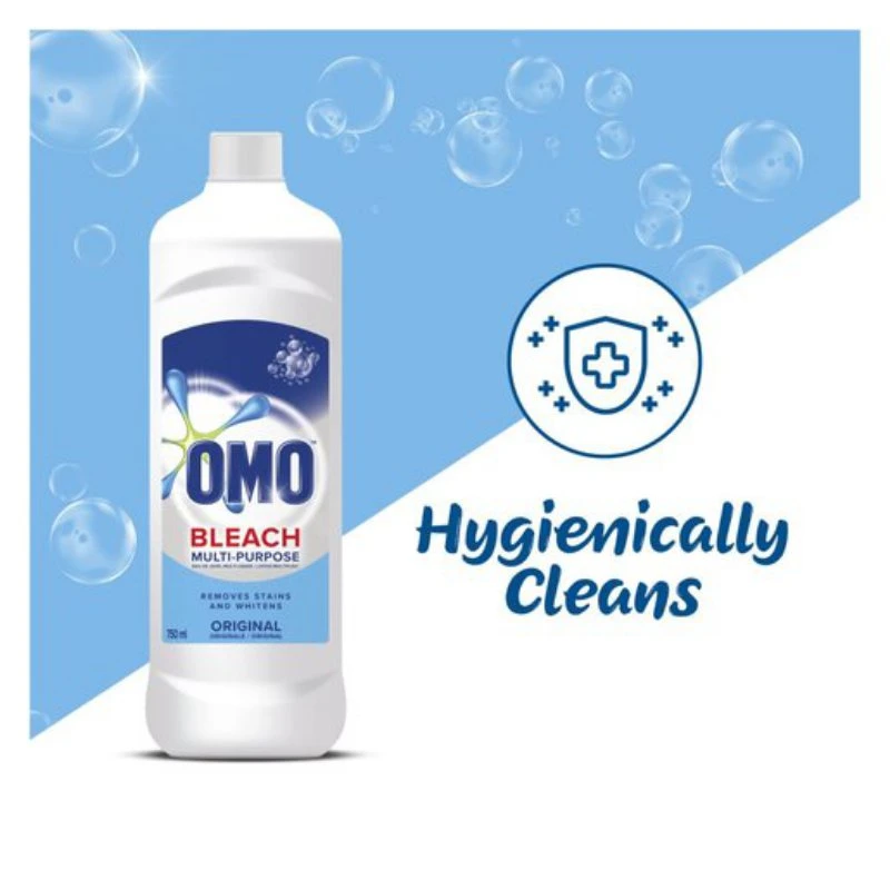 Omo Multipurpose Bleach Regular 700Ml Removes Tough Stains And Kills 99.9% Of Germs 68689555 (Pack Of 3) 2 Omo Multipurpose Bleach Regular 700Ml Removes Tough Stains And Kills 99.9% Of Germs 68689555 (Pack Of 3)