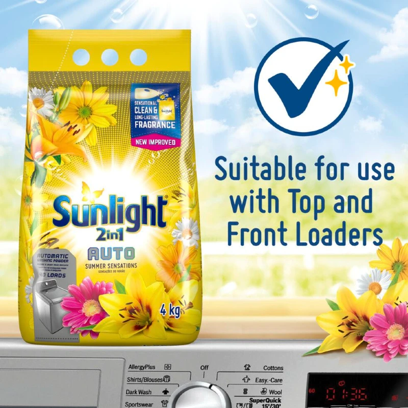 Sunlight Machine Wash 2In1 Auto Detergent 4Kg Summer Sensations 4 Sunlight Machine Wash 2In1 Auto Detergent 4Kg Summer Sensations