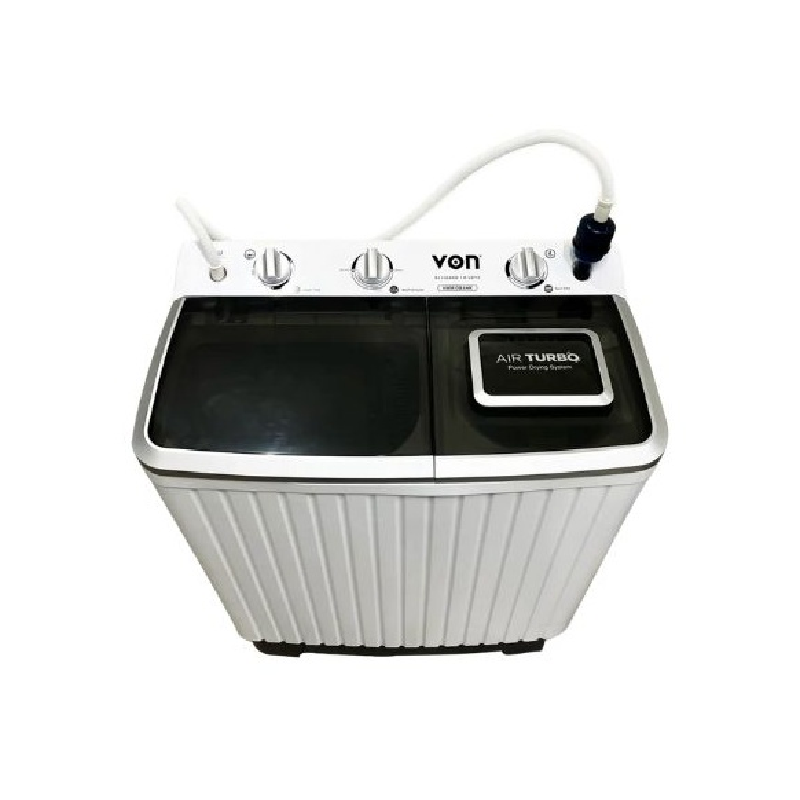 Von Washing Machine 8Kg Twin Tub, Semi-Automatic, White Vwm-08Ahk 3 Von Washing Machine 8Kg Twin Tub, Semi-Automatic, White Vwm-08Ahk