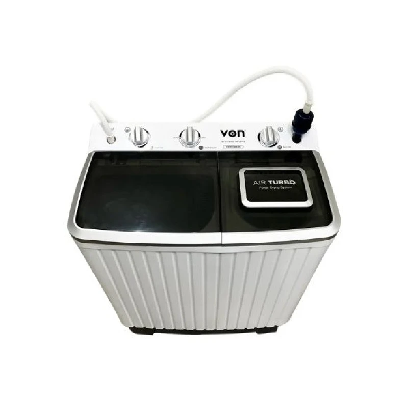 Von Washing Machine 8Kg Twin Tub, Semi-Automatic, White Vwm-08Ahk 3 Von Washing Machine 8Kg Twin Tub, Semi-Automatic, White Vwm-08Ahk