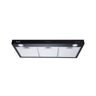 EvoQ Built-In Kitchen Hood, Black with 3-Speed Push Switch ECH – 90CB