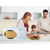 Nikai Microwave 23L Manual 5 Power Levels 800W NMO2309MW 35 Mins Timer Defrost Settings Cooking End Signal Pull Handle Door