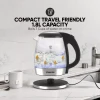 Nikai Jug Kettle 1.2L Glass With Filter 2200W NK303G Filter With Boil Dry Protectiion Led Indicator Light With Sus 304 Grade Heating Plate